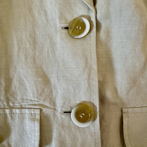 Bandolino Linen Blend Utility Blazer Jacket – Size 14 - Picture 2 of 5